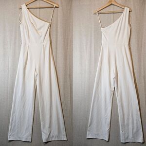 Antonio Melani Women's Semi-formal White Jumpsuit One Shoulder Size 2 *No Belt*